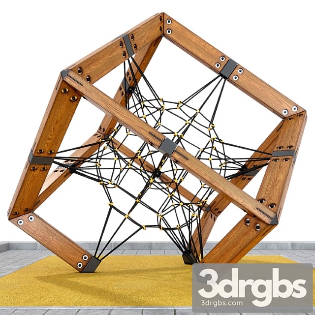 Childrens play rope complex cube playground 3dsmax Download - thumbnail 1