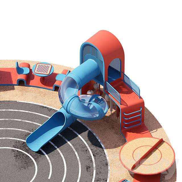 COOL RIBBON Children’s Play Complex 3ds Max - thumbnail 2