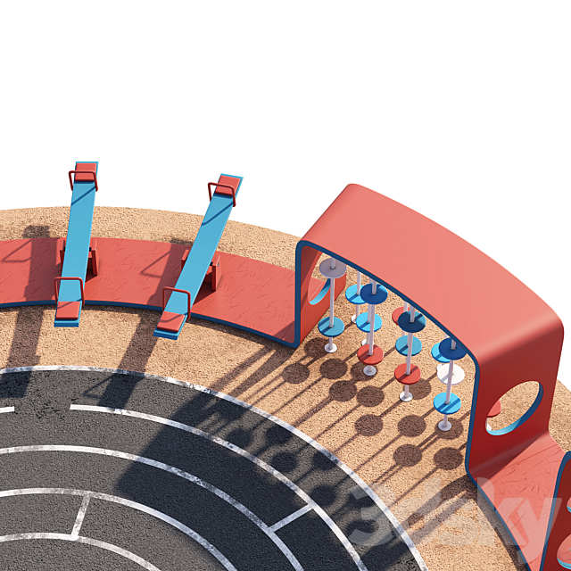 COOL RIBBON Children’s Play Complex 3ds Max - thumbnail 3