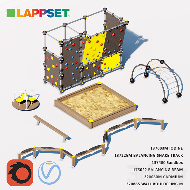 Equipment for children's playground Lappset 3DS Max - thumbnail 1