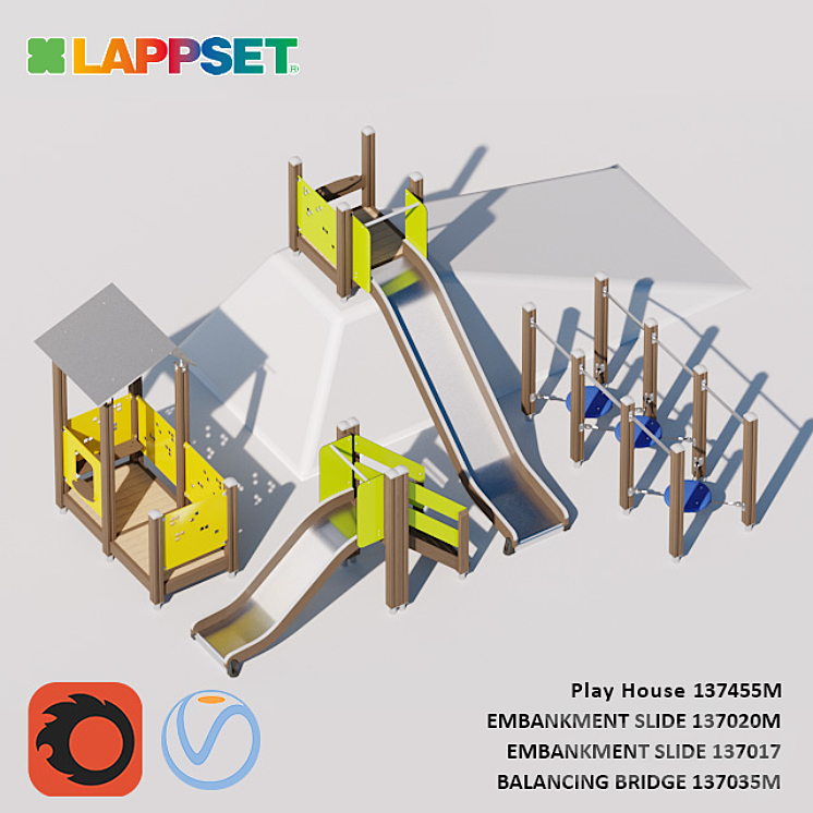 Equipment for children's playground Lappset 3DS Max - thumbnail 1