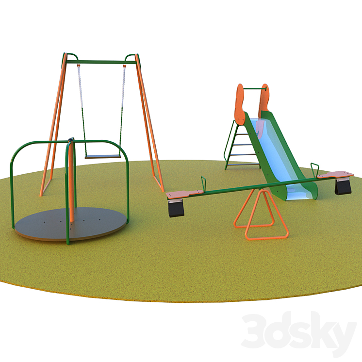 Equipment for children's playgrounds 3DS Max - thumbnail 1