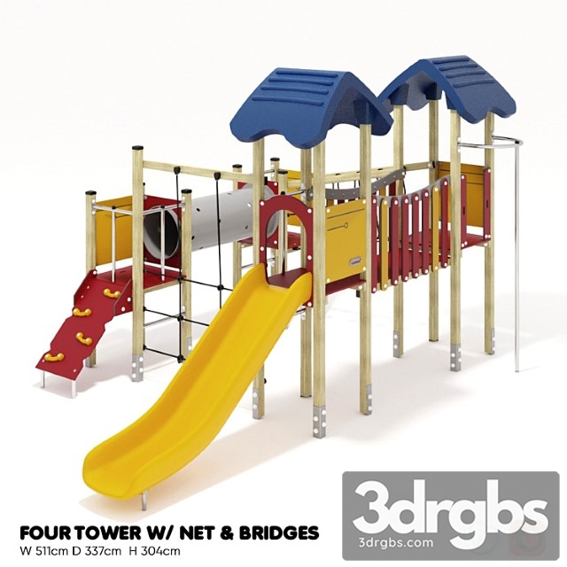 Four Towers Network and Bridges Company 3dsmax Download - thumbnail 1