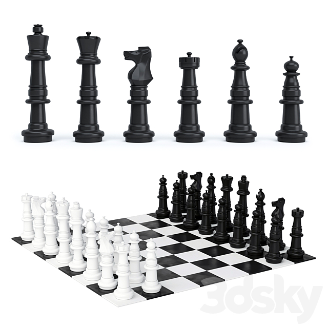 Garden chess pieces KSH-36 3ds Max - thumbnail 1