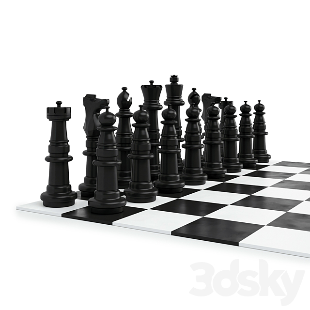 Garden chess pieces KSH-36 3ds Max - thumbnail 2