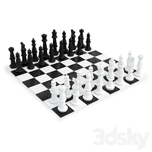 Garden chess pieces KSH-36 3ds Max - thumbnail 3