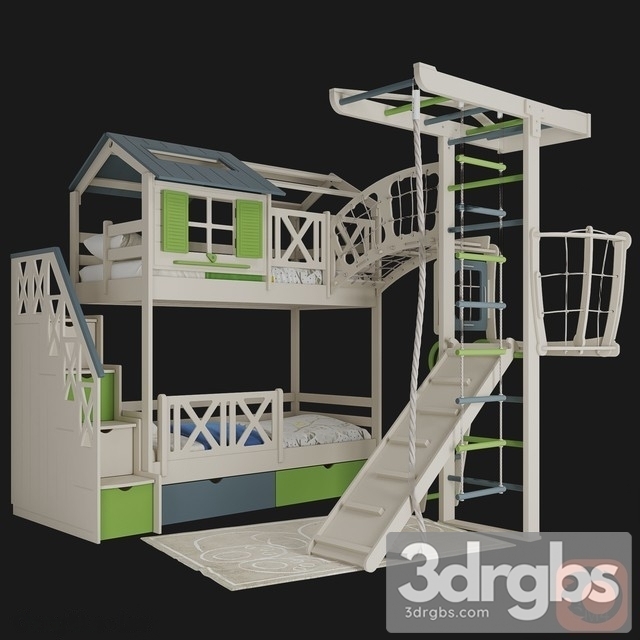 Kids Outdoor Play Equipment 3dsmax Download - thumbnail 1