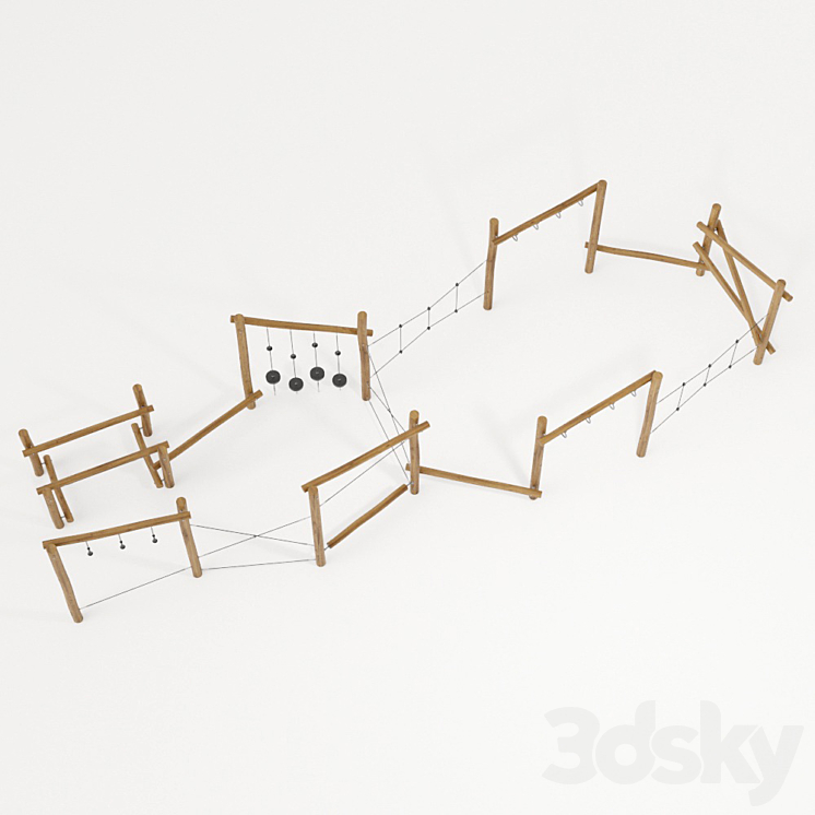 KOMPAN. AGILITY TRAIL 8 3DS Max - thumbnail 2