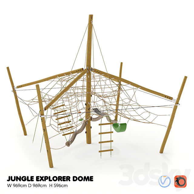 KOMPAN. JUNGLE EXPLORER DOME 3ds Max - thumbnail 1