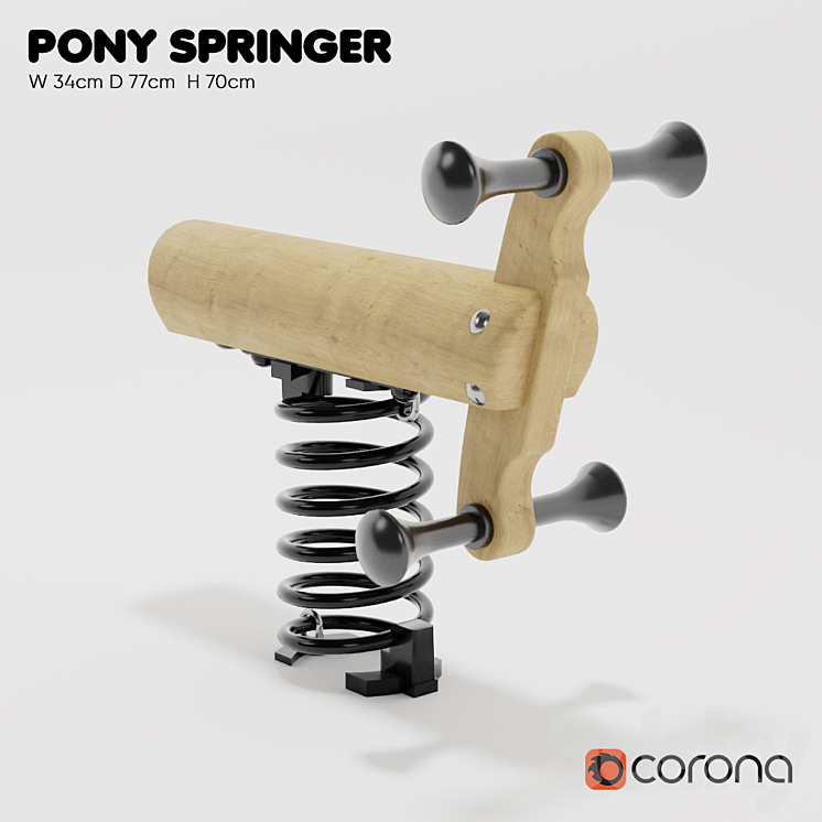 “KOMPAN. Spring swing “”Single spring””” 3DS Max - thumbnail 1