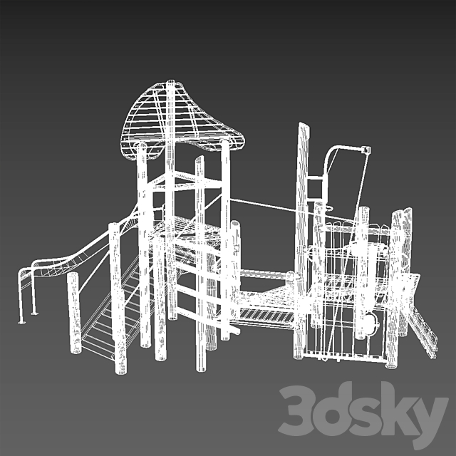 KOMPAN. “TOWER WITH SLOT” and “OASIS – SAND CREATIVITY” 3ds Max - thumbnail 2