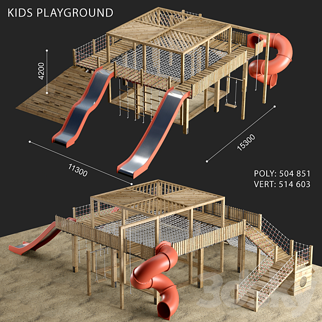 KPG KidsPlayGround 3DS Max Model - thumbnail 5