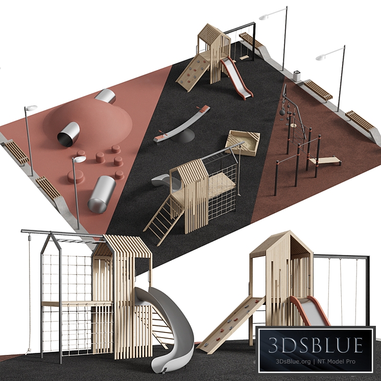 Modern playground 3DS Max - thumbnail 3