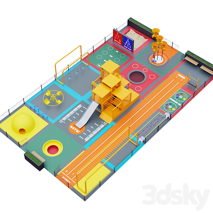 Multifunctional playground 3DS Max - thumbnail 1