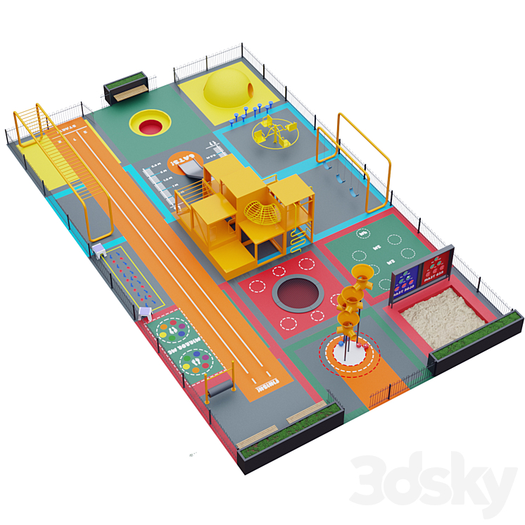 Multifunctional playground 3DS Max - thumbnail 2