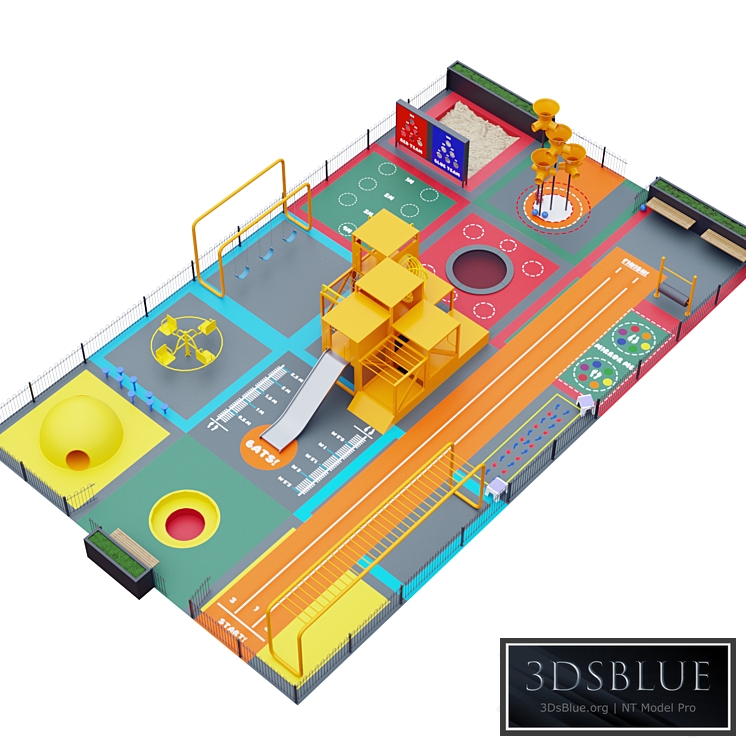 Multifunctional playground 3DS Max - thumbnail 3