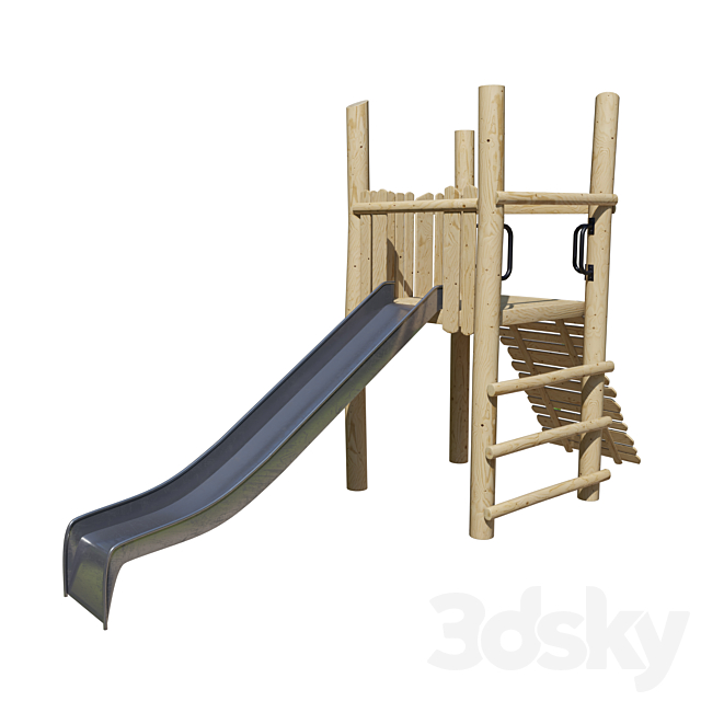 Play platform with slide and ramp 3ds Max - thumbnail 1