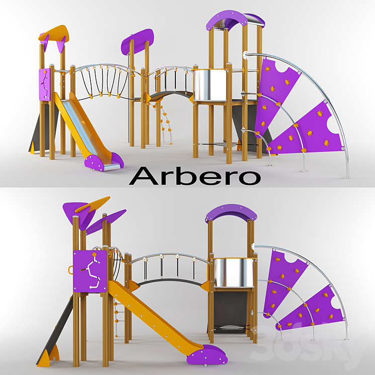 Playground equipment companies Arbero 3DS Max - thumbnail 1