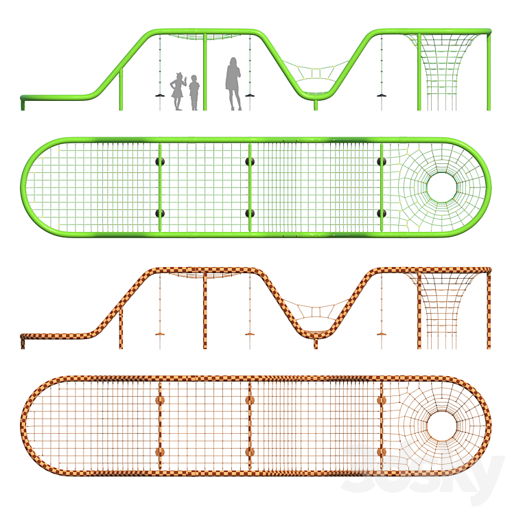 Playground for children 4 3DS Max - thumbnail 2