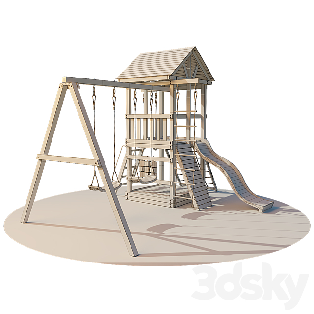 Playground Wendel 3DS Max Model - thumbnail 3