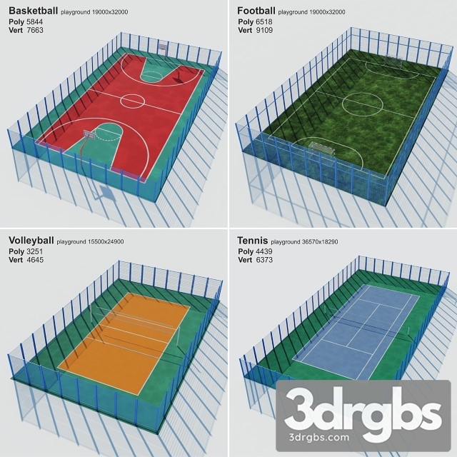 Set Sport Playground 3dsmax Download - thumbnail 1