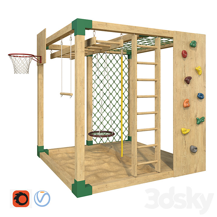 “Sports game complex “”Game cube””. Playground” 3DS Max - thumbnail 1