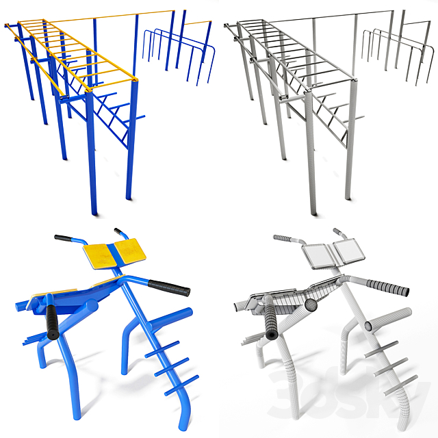 sports ground 3DS Max Model - thumbnail 3