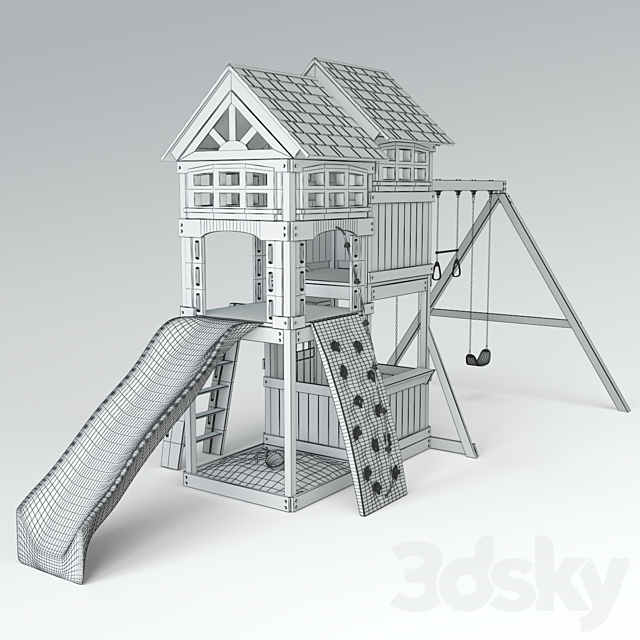 Suncast Vista Hybrid Play Set WRP7000D 3DS Max Model - thumbnail 3