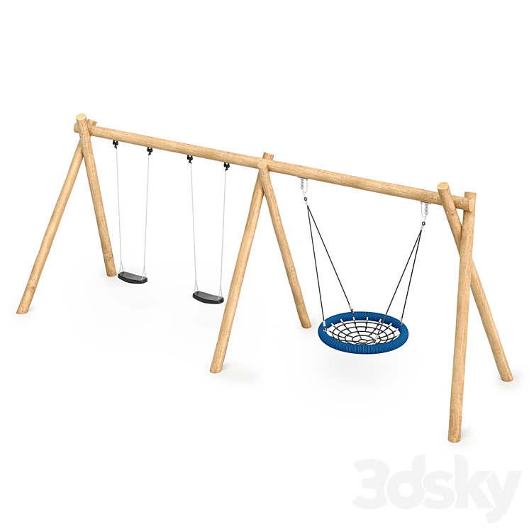 Swing Robinia Kompan Standard + Socket 3DS Max - thumbnail 1