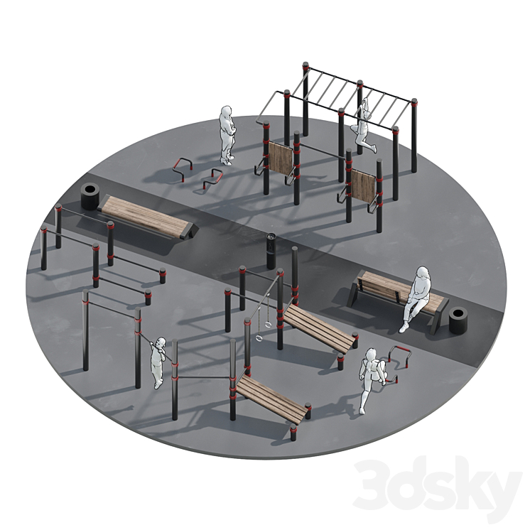 Workout area 3DS Max - thumbnail 1