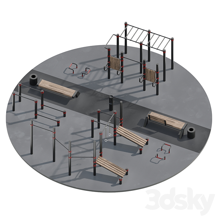 Workout area 3DS Max - thumbnail 2