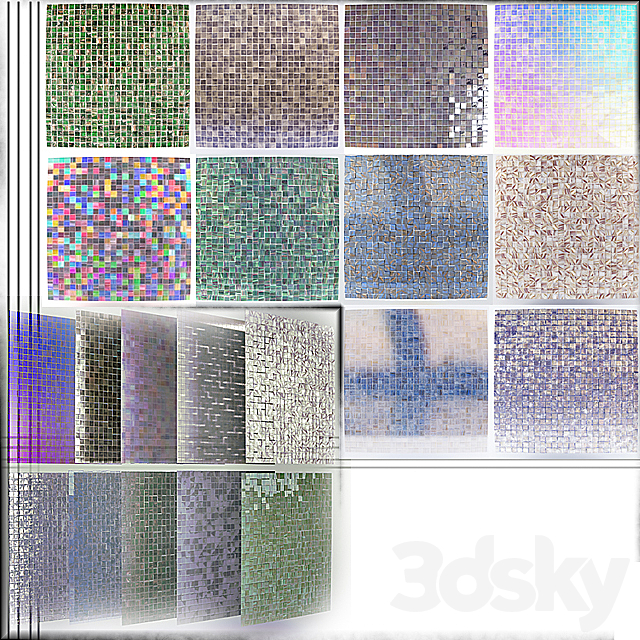 10 mosaic 25×25 matrix 3DS Max Model - thumbnail 1