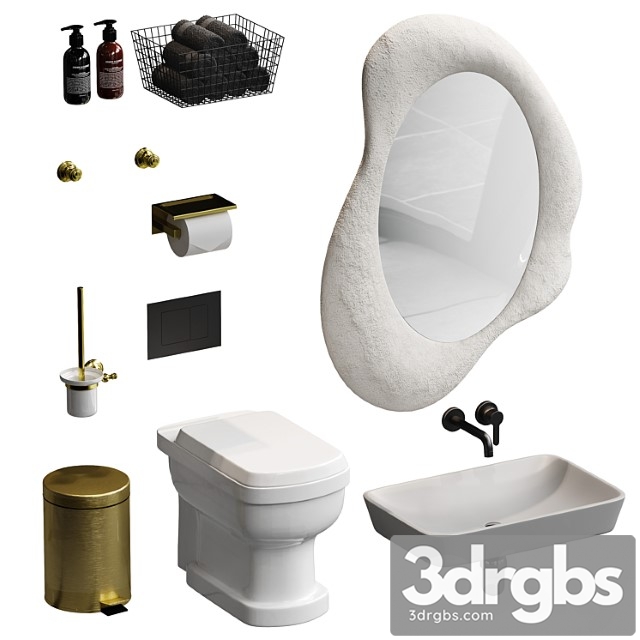 A Set Of Accessories For The Bathroom 3dsmax Download - thumbnail 1