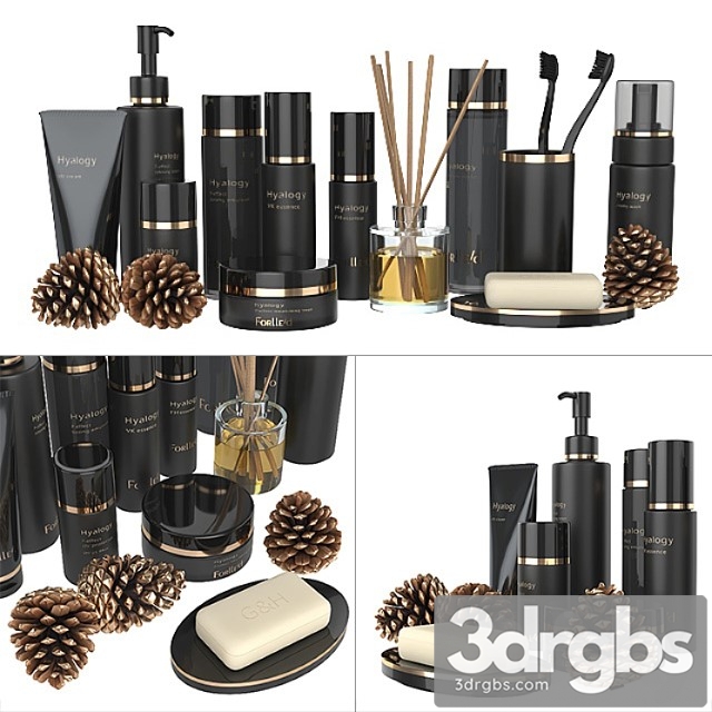 A Set Of Black Cosmetics 3dsmax Download - thumbnail 1
