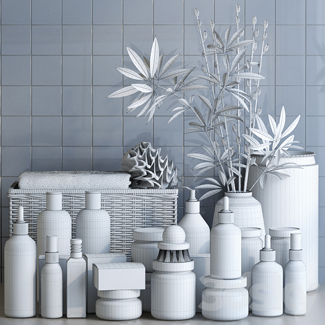 A set of cosmetics for the bathroom 3DSMax File - thumbnail 3