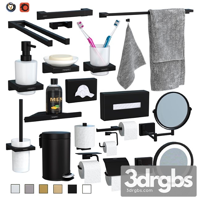 A Set Of Hansgrohe Addstories Accessories 20 pcs 3dsmax Download - thumbnail 1