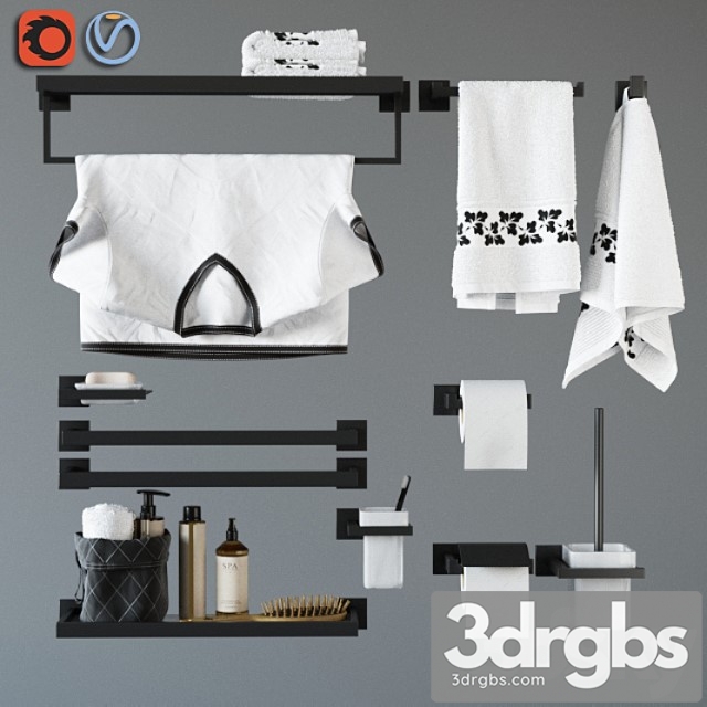 Accessories For Bathing Feramolli Black Line Edition 3dsmax Download - thumbnail 1