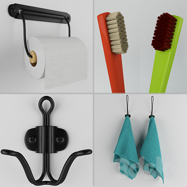 Accessories for IKEA bathroom – SVARTSJÖN series _ IKEA – Series SVARTSHЁN 3DS Max Model - thumbnail 3