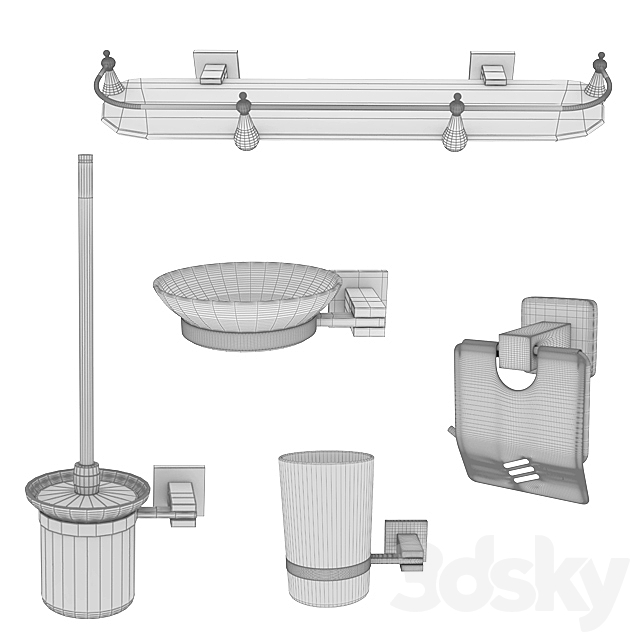 Accessories for the bathroom 3ds Max - thumbnail 3