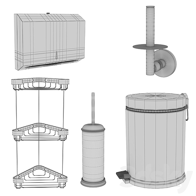 Accessories for the bathroom 3DS Max Model - thumbnail 3