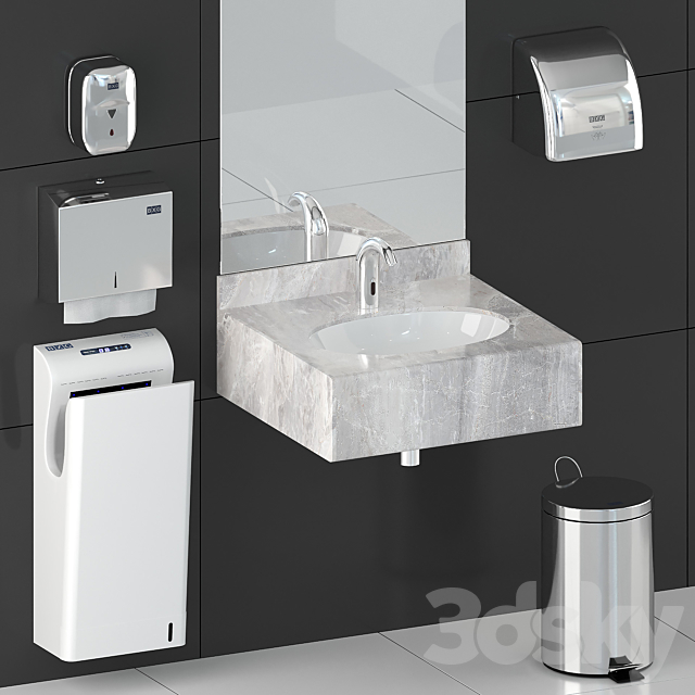 Accessories for the bathroom JacobDelafon BXG Set 3ds Max - thumbnail 1