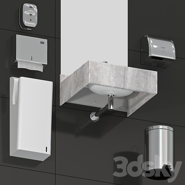 Accessories for the bathroom JacobDelafon BXG Set 3ds Max - thumbnail 2