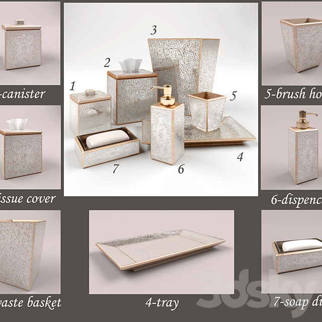 Accessory Kit for bathrooms 3DS Max Model - thumbnail 2