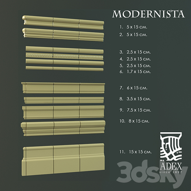 ADEX Modernista (profiles) 3DSMax File - thumbnail 1