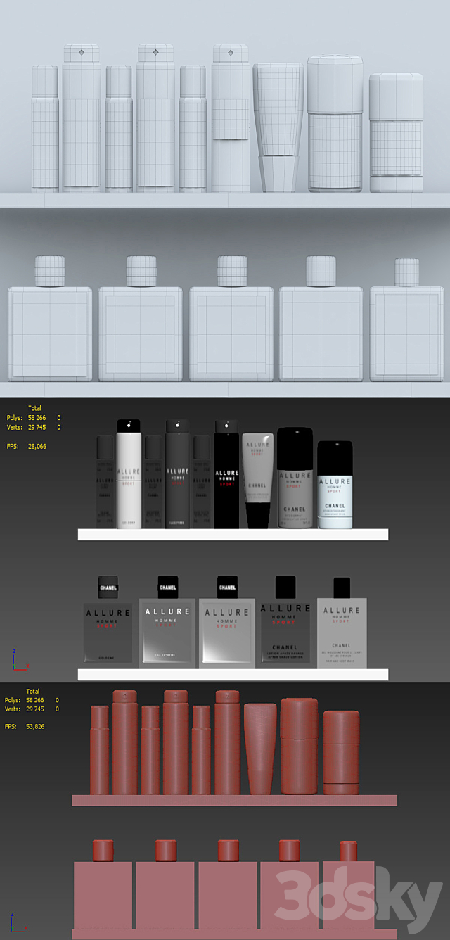 Allure Homme Sport Set 3ds Max - thumbnail 3