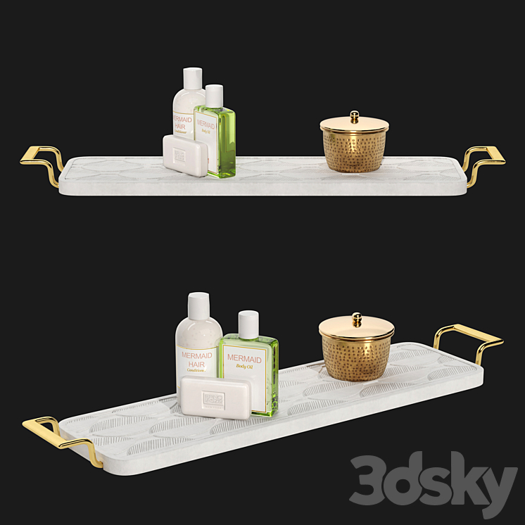 Anthropologie Lotus Bathtub Caddy 3DS Max - thumbnail 1