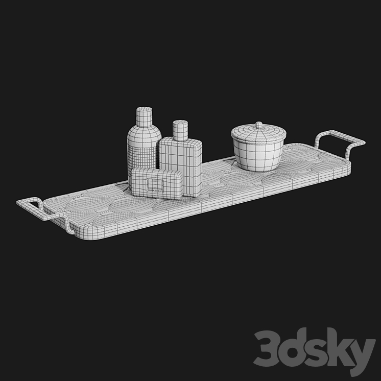 Anthropologie Lotus Bathtub Caddy 3DS Max - thumbnail 2