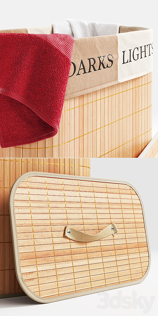 Basket for laundry Tatkraft 3DS Max Model - thumbnail 2