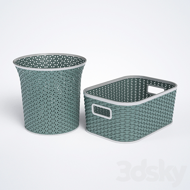 Basket for washing rattan 3ds Max - thumbnail 1