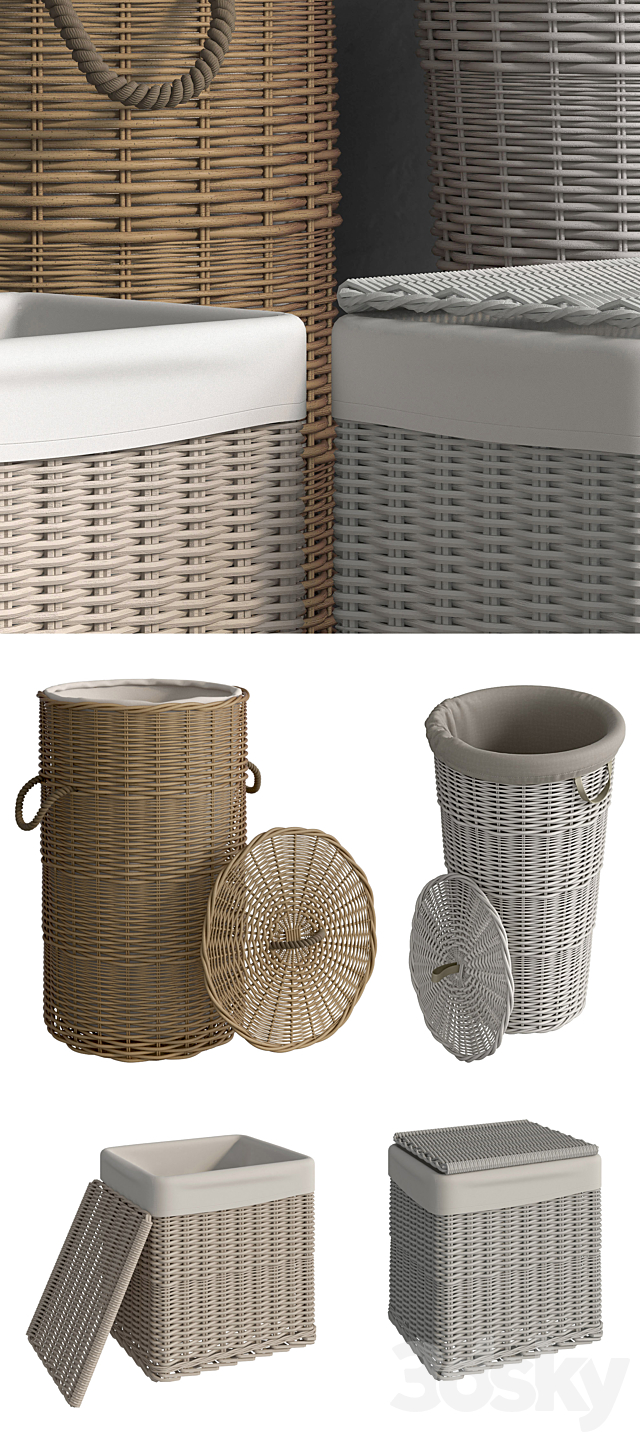 Baskets 1 3DS Max Model - thumbnail 2